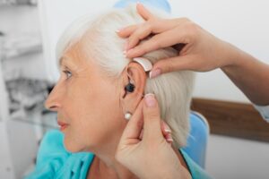 Over the ear hearing aid